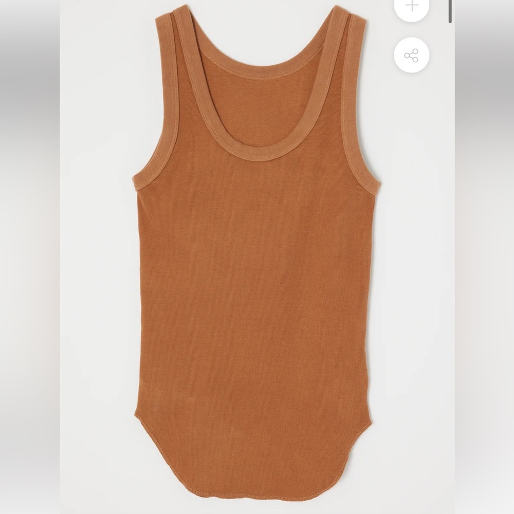 MOUSSY women's 2 face ribbed tank top in brown